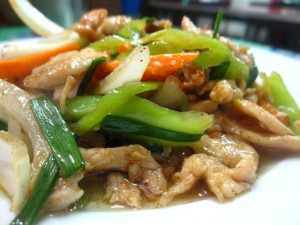 ไก่ผัดพริกหยวก