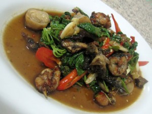 pad gra pao kob frog