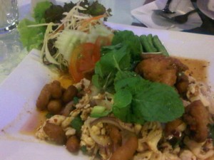 larb gai with pah tong goh