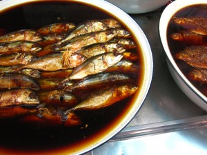 Mackerel in soy sauce
