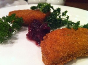 Deep fried French camembert cheese