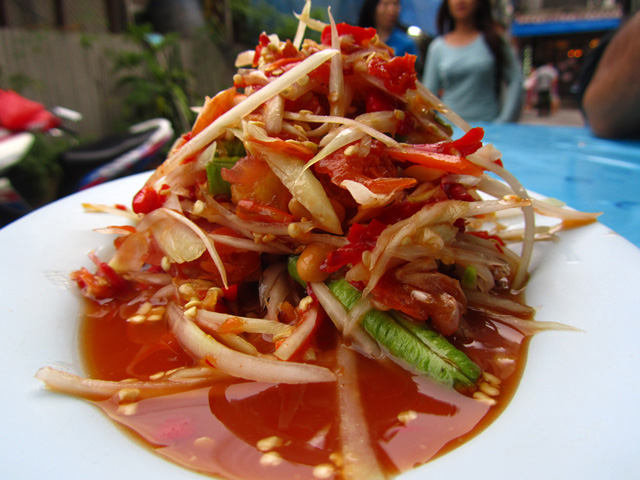 Get the extinguisher – this Thai papaya salad is on fire!