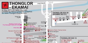 Map of Thonglor Ekamai Restaurants, Bars, & Attractions