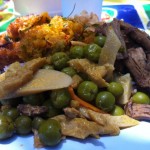 A $2 plate of vegetarian Thai food at Pooja's favorites restaurant, Tai Sin