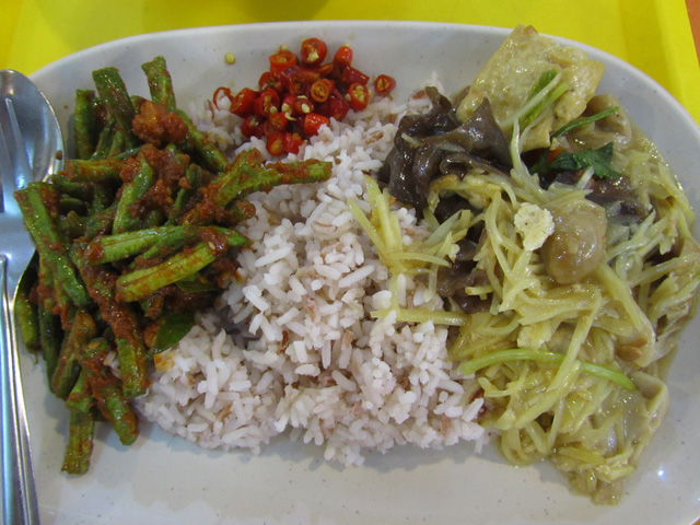 Vegetarian Food Stall at MBK Shopping Center, Bangkok, Thailand