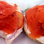 Open faced Lox Bagel from BKK Bagel Bakery