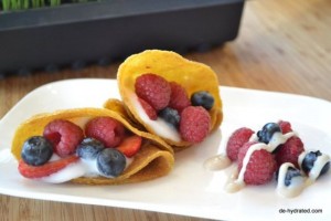 Sweet crepes with wild berries made by Dehydrated MLC