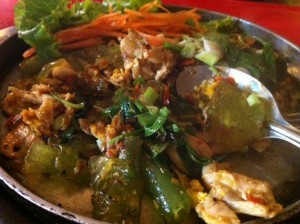 Shanghai Style Noodles in the Traditional Spicy Thai Basil Dish