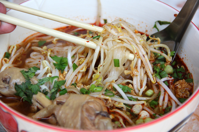 Homemade Thai Chicken Noodles