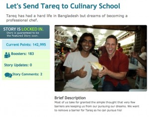 Let's send Tareq to culinary school with HopeMob!