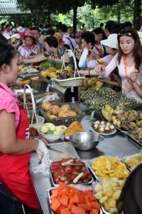 Could it get any better than a "help-yourself fruit buffet?"