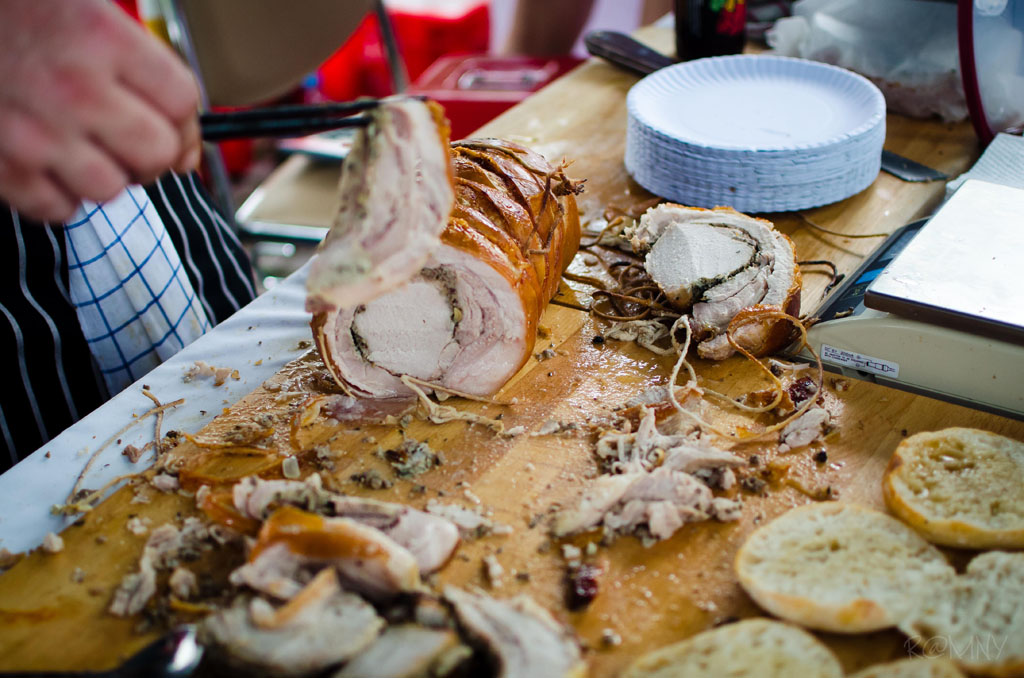New restaurant Appia's greatly coveted and hot out the oven porchetta.