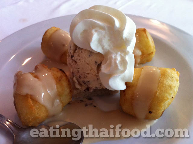 Real Fried Bananas with Ice Cream