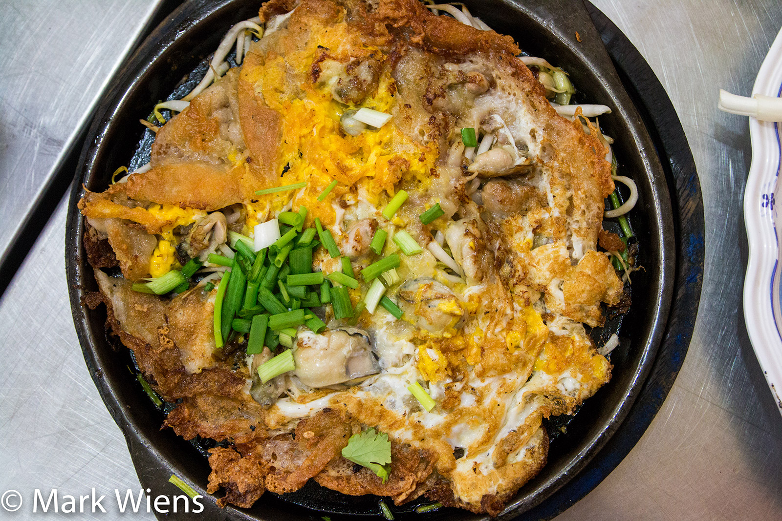 Sizzling Oyster Omelet at Wang Lang Market