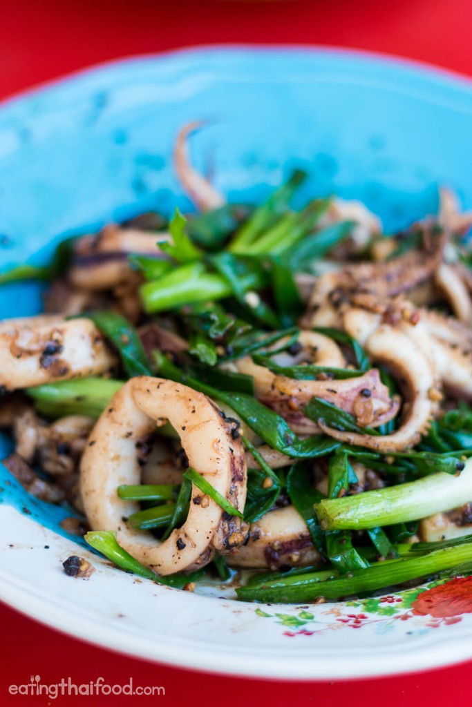 Squid with shrimp paste