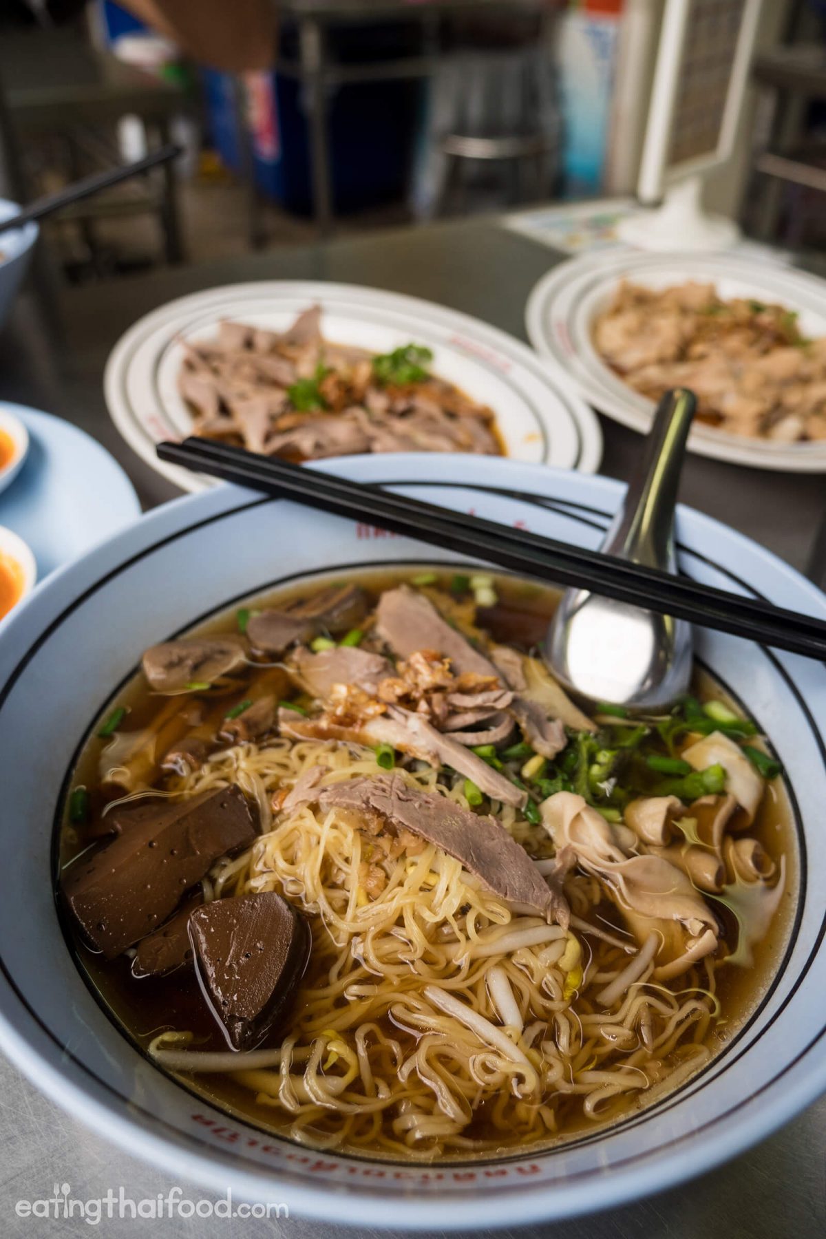 Braised Duck and Egg Noodles at Udom Suk (กิตติก๋วยเตี๋ยวเป็ด สาขา 3)