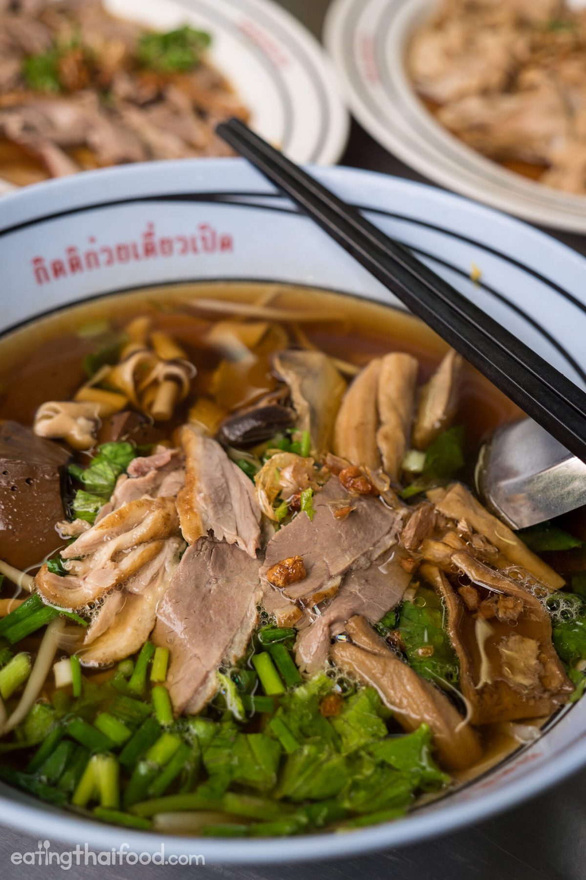 Braised Duck and Egg Noodles at Udom Suk (กิตติก๋วยเตี๋ยวเป็ด สาขา 3)