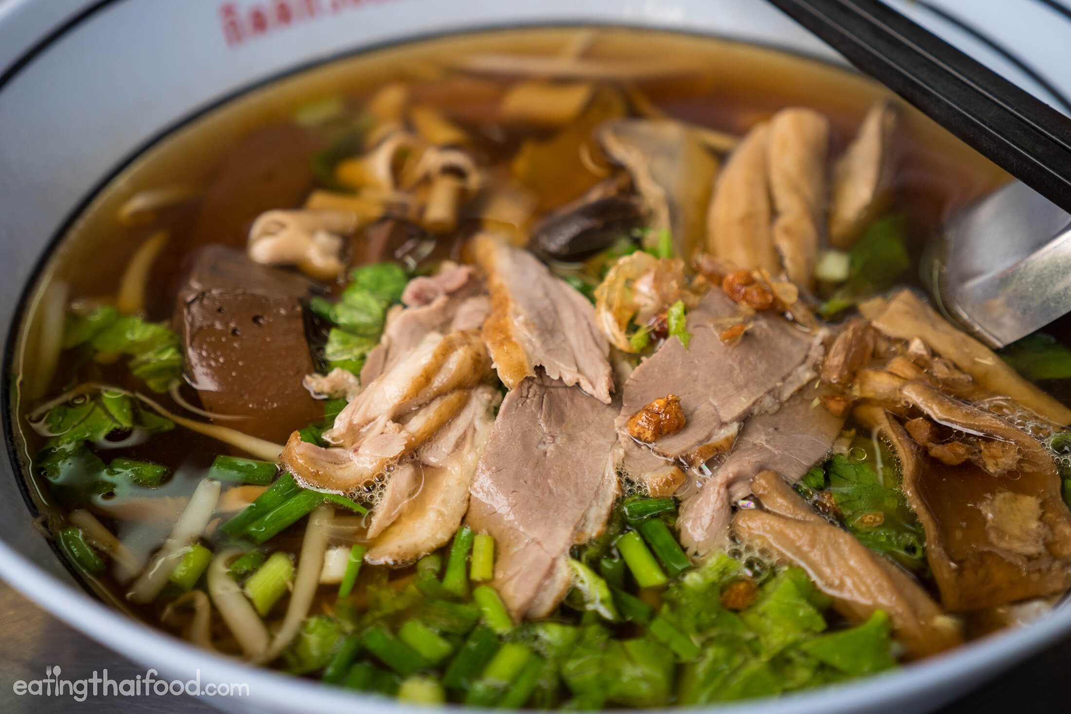 Braised Duck and Egg Noodles at Udom Suk (กิตติก๋วยเตี๋ยวเป็ด สาขา 3)