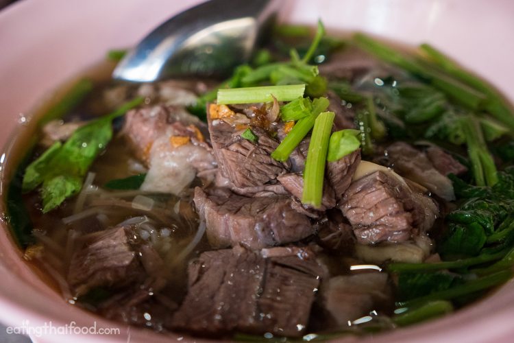 Thai beef noodles at Khao San Road