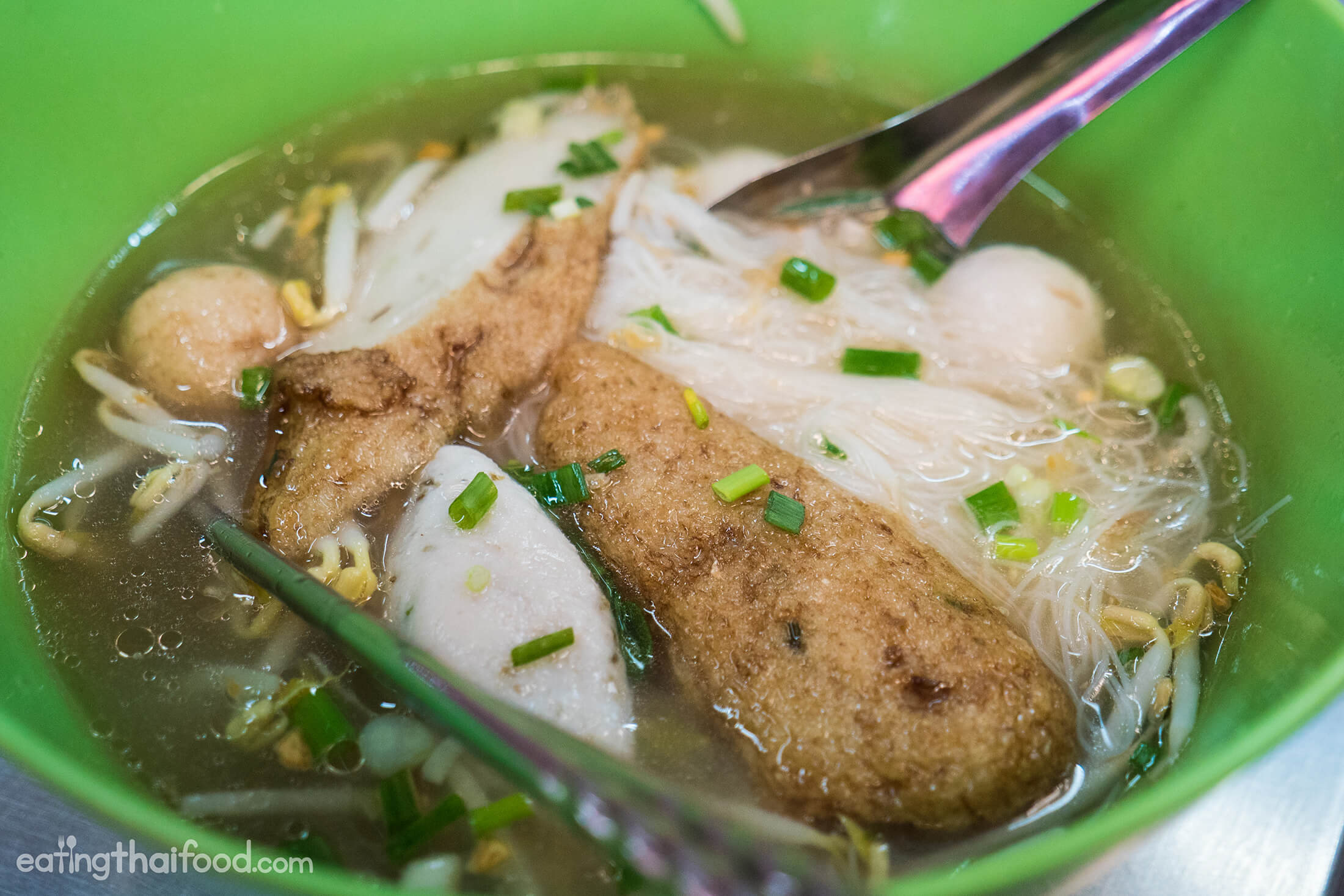 Thai Fishball Noodles at Khlong Toey Market