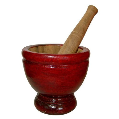 Wooden mortar