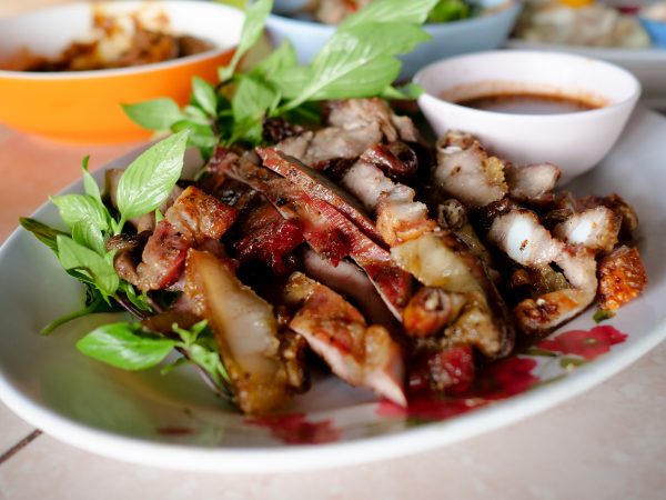 Amazing amounts of grilled pork at Kum Sang Dao
